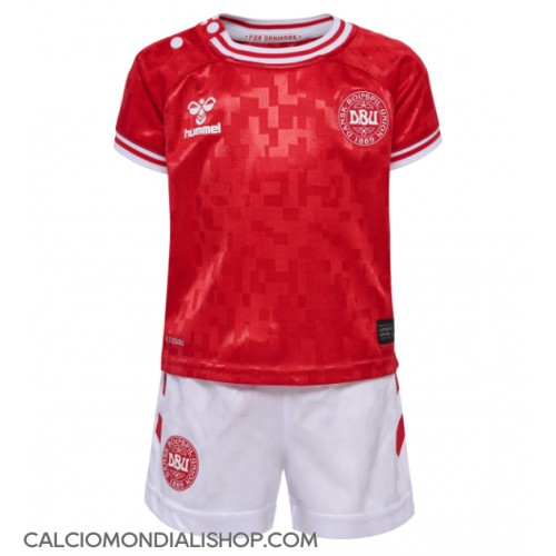 Maglie da calcio Danimarca Prima Maglia Bambino Europei 2024 Manica Corta (+ Pantaloni corti)